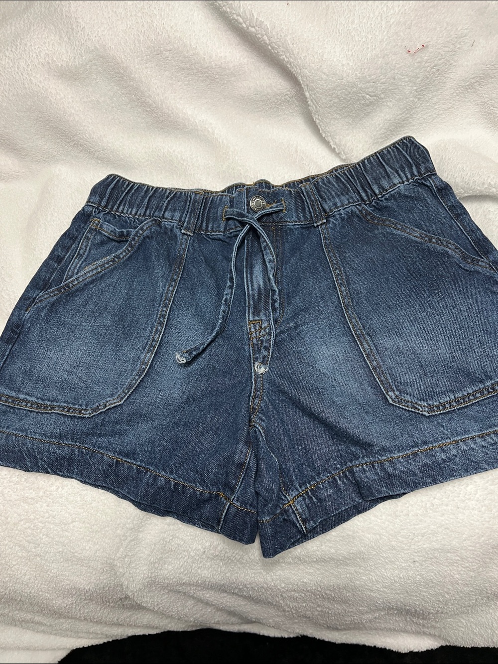 NWOT Maurices Dark Blue Denim Drawstring Shorts